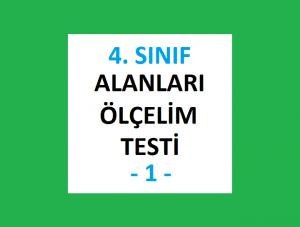 4. Sınıf Alanları Ölçelim Testi
