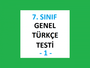 7. Sınıf Genel Türkçe Testi