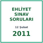 12 Şubat 2011 Ehliyet Sınav Soruları PDF