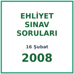 16 Şubat 2008 Ehliyet Sınav Soruları PDF
