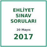 20 Mayıs 2017 Ehliyet Sınav Soruları PDF