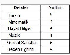 2. Sınıf Matematik Nesne Grafiği ve Tablo – 2