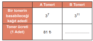 8. Sınıf Matematik Üslü İfadeler Testi