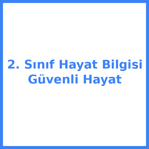 2. Sınıf Hayat Bilgisi Güvenli Hayat