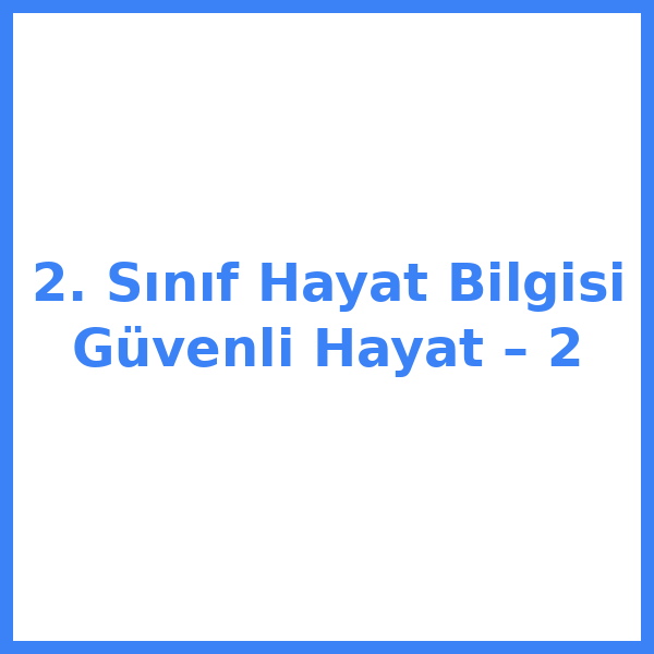2. Sınıf Hayat Bilgisi Güvenli Hayat – 2