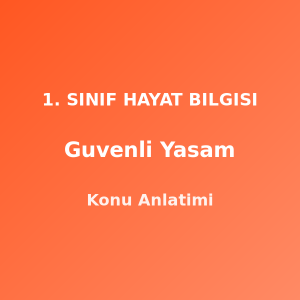 Güvenli Yaşam 1. Sınıf Hayat Bilgisi Konu Anlatımı