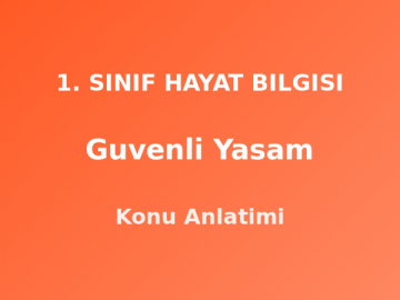 Güvenli Yaşam 1. Sınıf Hayat Bilgisi Konu Anlatımı