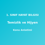 Temizlik ve Hijyen 1. Sınıf Hayat Bilgisi Konu Anlatımı