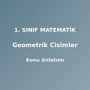 1. Sınıf Matematik Geometrik Cisimler Konu Anlatımı