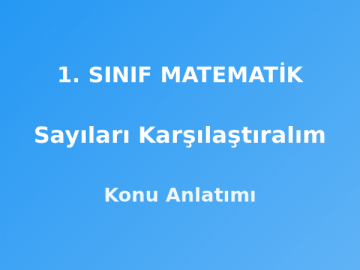 1. Sınıf Matematik Sayıları Karşılaştıralım Konu Anlatımı