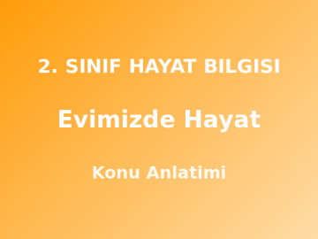 2. Sınıf Evimizde Hayat Konu Anlatımı