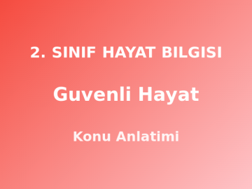 2. Sınıf Güvenli Hayat Konu Anlatımı