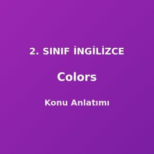 Colors (Renkler) 2. Sınıf İngilizce Konu Anlatımı