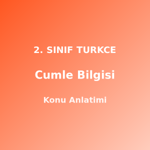 2. Sınıf Cümle Bilgisi Konu Anlatımı