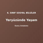 6. Sınıf Sosyal Bilgiler Yeryüzünde Yaşam Konu Anlatımı