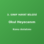 Okul Heyecanım 3. Sınıf Hayat Bilgisi Konu Anlatımı