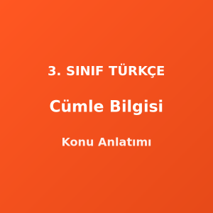 Cümle Bilgisi 3. Sınıf Türkçe Konu Anlatımı