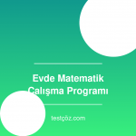 Evde Matematik Çalışma Programı Nasıl Yapılır?