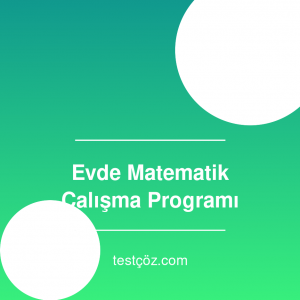 Evde Matematik Çalışma Programı Nasıl Yapılır?