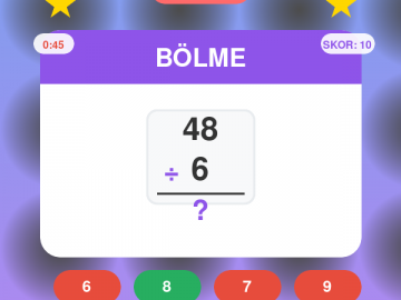 Bölme Oyunu - 3. 4. Sınıf Ücretsiz Online Matematik