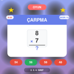 Çarpma Oyunu - 2. 3. 4. Sınıf Ücretsiz Online Matematik