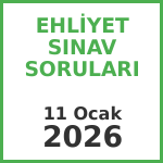 Ehliyet Sınav Soruları 11 Ocak 2026