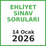 Ehliyet Sınav Soruları 14 Ocak 2026