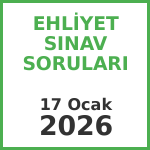 Ehliyet Sınav Soruları 17 Ocak 2026