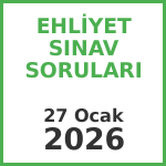 Ehliyet Sınav Soruları - 27 Ocak 2026