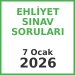 Ehliyet Sınav Soruları 7 Ocak 2026