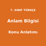 Anlam Bilgisi - 7. Sınıf Türkçe Konu Anlatımı