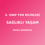 4. Sınıf Fen Bilimleri Sağlıklı Yaşam Konu Anlatımı