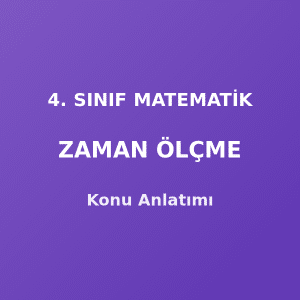 4. Sınıf Matematik Zaman Ölçme Konu Anlatımı