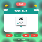 Toplama Oyunu - 1. 2. 3. 4. Sınıf Ücretsiz Online Matematik