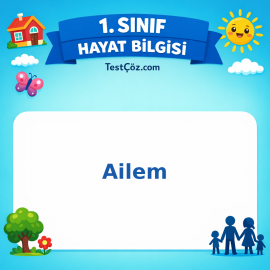 1. Sınıf Hayat Bilgisi Ailem Testi Görseli