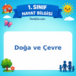 1. Sınıf Hayat Bilgisi Doğa ve Çevre Testi Görseli