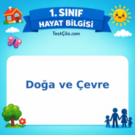 1. Sınıf Hayat Bilgisi Doğa ve Çevre Testi Görseli