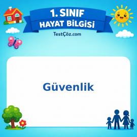 1. Sınıf Hayat Bilgisi Güvenlik Testi Görseli