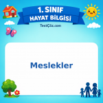 1. Sınıf Hayat Bilgisi Meslekler Testi Görseli