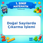 1. Sınıf Matematik Doğal Sayılarda Çıkarma İşlemi