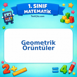 1. Sınıf Matematik Geometrik Örüntüler Görseli