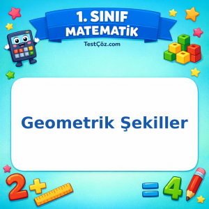 1. Sınıf Matematik Geometrik Şekiller Testi Görseli