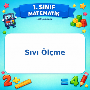 1. Sınıf Matematik Sıvı Ölçme Görseli