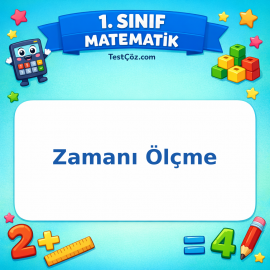 1. Sınıf Zamanı Ölçme Testi Görseli