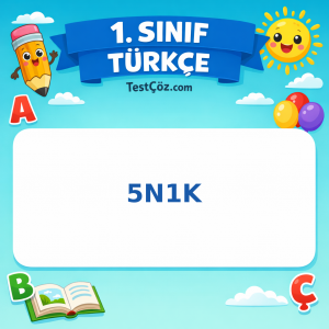 1. Sınıf Türkçe 5N1K Görseli