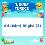 1. Sınıf Türkçe Ad ( İsim ) Bilgisi (3) Görseli