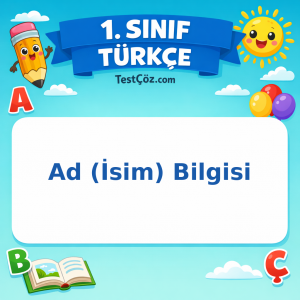 1. Sınıf Türkçe Ad ( İsim ) Bilgisi Görseli