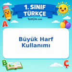 1. Sınıf Türkçe Büyük Harf Kullanımı Testi Görseli