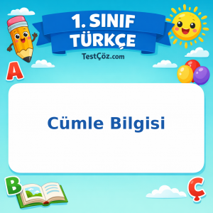 1. Sınıf Türkçe Cümle Bilgisi Testi Görseli