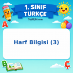 1. Sınıf Türkçe Harf Bilgisi (3) Görseli